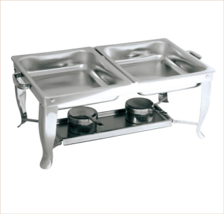 18.0 Stainless Steel Twin Food Pan Chafing Dish