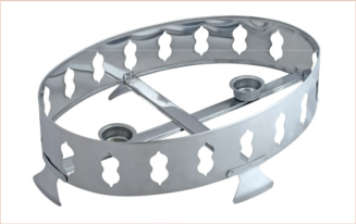 18.0 Stainless Steel Oval Warmer Stand
